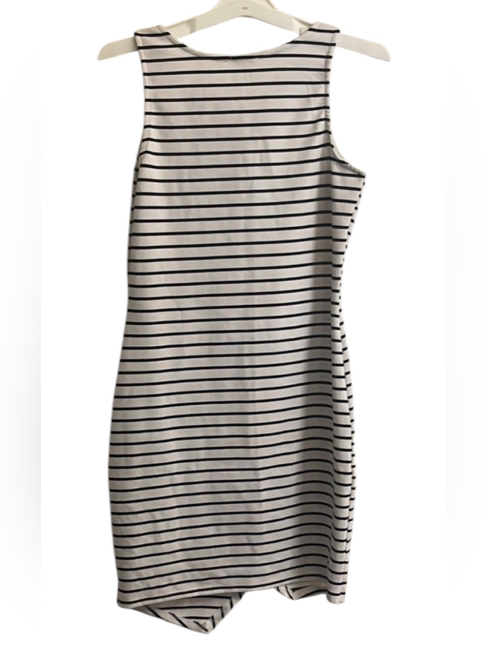Iris Black and White Asymmetrical Sheath Dress - Picture 3 of 3
